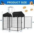 thumbnail image 3 of Suchown Outdoor Dog Kennel, Heavy Duty Dog Crate & Playpen, 4' x 4.2' x 4.45', with Waterproof Roof, Secure Lock and Ground Stakes for Large Dogs, 3 of 8