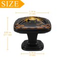 thumbnail image 4 of 4 Pcs Cabinet Handle Drawer Pulls Halloween Black Cat Knobs with Screws Square Furniture Office Cabinet Knob Decoration, 4 of 7