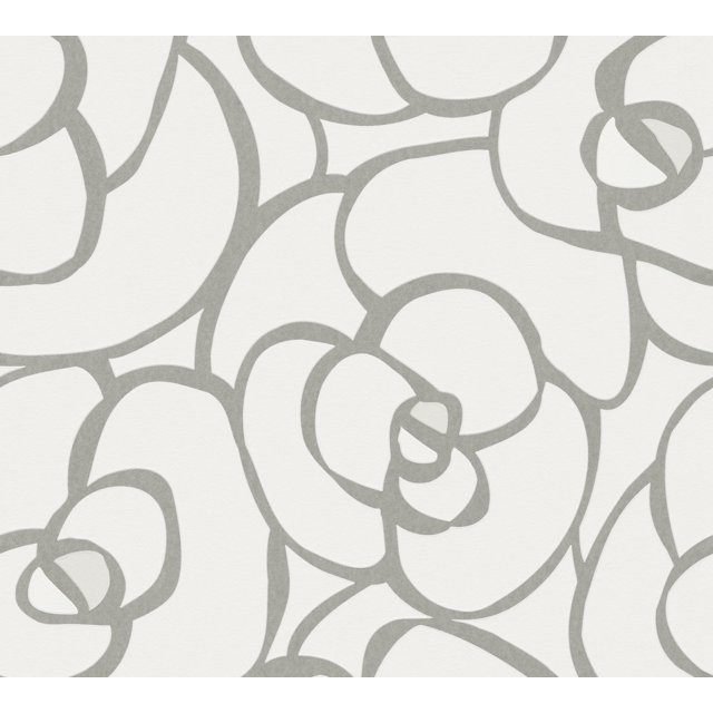 RAFFI - Rouleau de Papier Peint Blanc de Couleur Géométrique Moderne