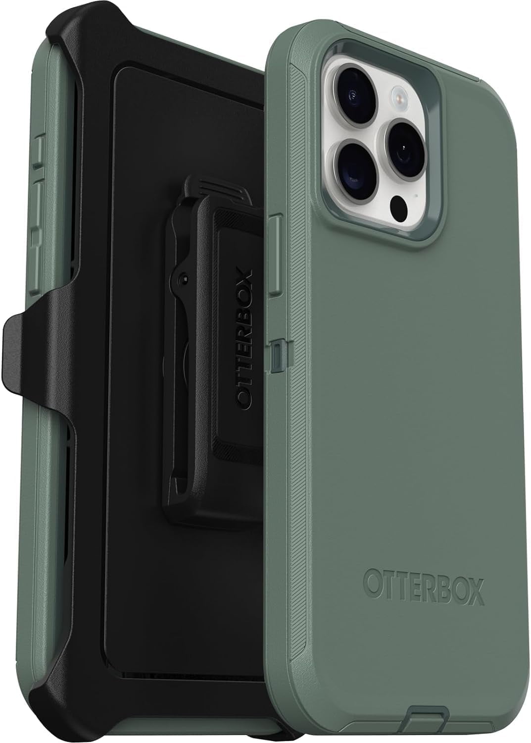 OtterBox Defender Series MagSafe Cell Phone Case for Apple iPhone 15 Pro Max, Green