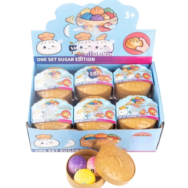 Moonsky Xiao long bao con carita, lento rebote, sopa falsa, muy divertido y realista, Juguete antiestres Squishy, Juguetes para ansiedad Adultos