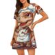 thumbnail image 1 of Disketp Dinosaur Baking Delight para Camisón Corto de Manga Corta para Mujeres, Camisón Cómodo con Escote Redondo, Bonito y Confortable, 1 of 6