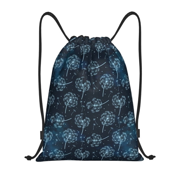 Fotbe Dandelions Bolsa Mochila con Cordón Estampada, Bolsa de Gimnasio Deportiva, Bolsa Cinch, Bolsa con Cordón para Hombres y Mujeres-Medium
