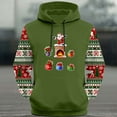 thumbnail image 5 of UVEASISHA Mens Christmas Gifts Big and Tall Fashion Hoodies Funny Santa Claus Graphic Sweatshirt Holiday Casual Fleece Lined Pullover Tops Army Green L, 5 of 6