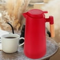 thumbnail image 4 of HEANUJJ Red Glass Coffee Carafe with Plastic Handle, Hot Liquid Retention, Ideal for Parties and Outdoor Activities, 1 Set, 4 of 7