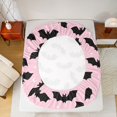 thumbnail image 5 of Manfei Halloween Bat Child Twin Sheet Sets, Cartoon Stars Moon Print Twin Fitted Sheet, Sugar Gothic Theme Flat Sheet, Lightweight Room Decor, 3pcs, 5 of 7