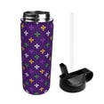 thumbnail image 2 of Picia Purple Mardi Gras Pattern 18oz Sports Insulated Kettle With Straw Insulated Water Bottle For Running Hiking Cycling Climbing Men'S Woman Insulated Water Bottle, 2 of 8