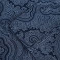 thumbnail image 4 of Superior Italian Paisley Cotton Blend Sheet Set, Queen, Navy Blue, 4 of 7