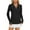 Black, variant on Women's UPF 50+ Sun Protection Long Sleeve Shirt Quarter Zip Pullover Breathable Quick-Dry Hiking Shirt with Thumb Holes for Outdoor Activities Black L
