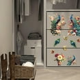 thumbnail image 5 of 3Pcs Flower Peacock Furniture Transfer 6x12inch Butterfly Vase Rub on Transfer Self-Adhesive Wall Art Decals for Bedroom Living Room Desk Table Decoration, 5 of 7