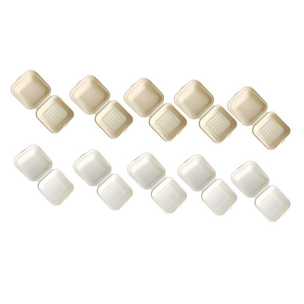 KAKOWELY 20 cajas de pulpa desechables para llevar, biodegradables, para llevar.