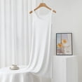 thumbnail image 5 of AHMOMEI Summer Dresses for Women Loose Casual Sleeveless Tank Dress Solid Color Crewneck House Dresses Beach Sundresses White XXL, 5 of 5