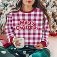 thumbnail image 2 of Makaor Lightweight Sweatshirts for Men Christmas Big and Tall Crew Neck Tops Plaid Long Sleeve Pullover Tees Fleece Cute Fall Winter Clothes, 2 of 7