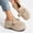Khaki, variant on Women's Faux Suede Bowknot Wedge Mules, Slip-On Platform Clogs for Casual & Daily Wear