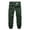 29 Green, variant on UDIYO Men Cargo Pants Solid Color Zipper Fly Multi Pockets Drawstring Elastic Waist Streetwear Bottoms Ankle Tied Trousers for Working