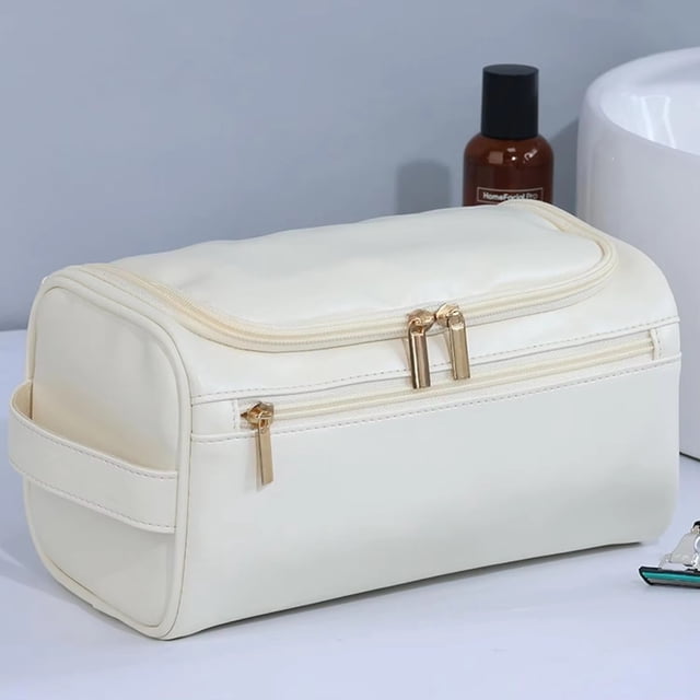 Artículos de Tocador de Tamaño de Viaje Personalizados para Hombres, Organizador de Viaje Duradero y Elegante para Viajes, Aseo y Cuidado Personal, Artículos de Viaje Esenciales de Cuero Impermeables.