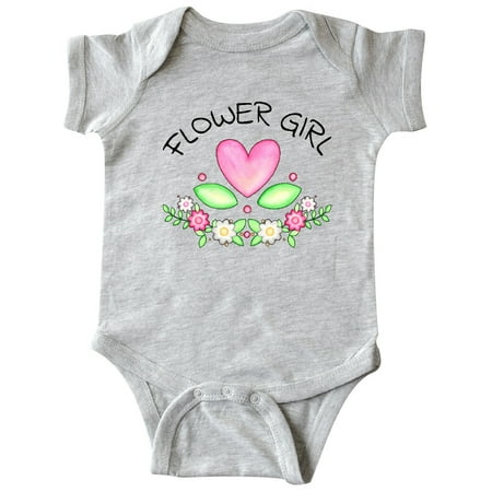 

Inktastic Flower Girl- heart flowers Gift Baby Girl Bodysuit