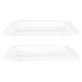 thumbnail image 2 of 2Pcs Plastic Snack Plate European Style Dish Delicate Dessert Plate Desktop Decor (White), 2 of 8