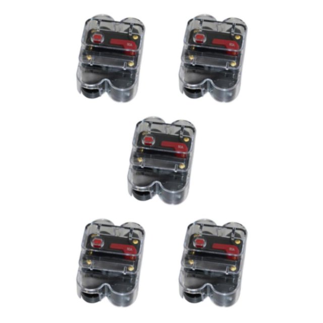 Thinsony DC 12V Car Auto Audio Radio Circuit Breaker Fuse for Enhanced Performance Black 80A 5Set