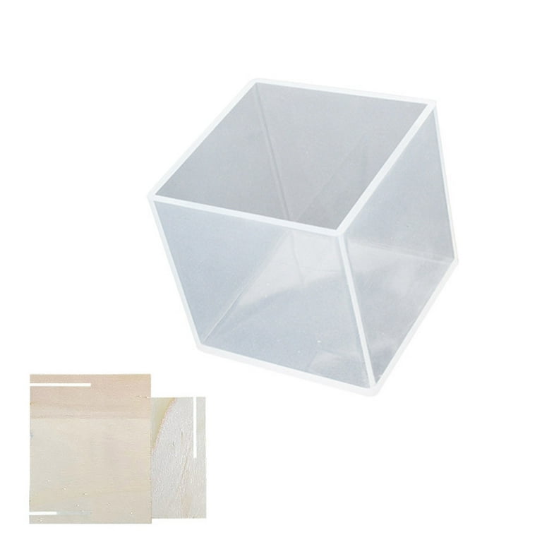 SET of 6, 8 and 10 Clear Silicone Square Block Mold / Deep
