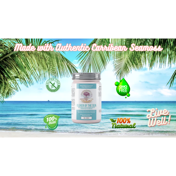 Sea Moss Gel - Wildcrafted Seamoss Gel Superfood - Strawberry Flavor, USA-made Irish Sea Moss Vitamin And Mineral-Rich From Pristine Caribbean Waters, Immune And Digestive Health Support - 10 Oz