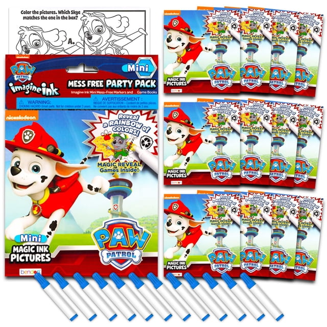 Set de 12 Libros para Colorear Paw Patrol sin Desorden