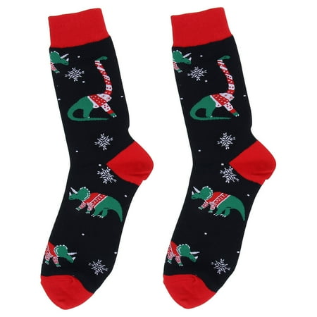 

1 Pair of Fashionable Socks Christmas Style Socks Cotton Mid-calf Length Socks