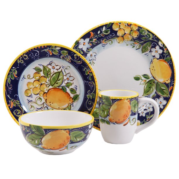 Gibson Elite Vienna Piazza 4pc Piece Dinnerware Set