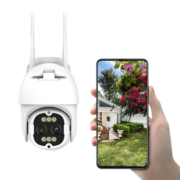 Cámara de seguridad PTZ Pisexur para exteriores con reflector, WiFi de 4 MP, para el hogar, vigilancia digital, visión nocturna, detección de movimiento, IP66, electrónica para niños, organizador de