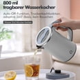 thumbnail image 2 of Hervidor eléctrico de 0,8 l con apagado automático y protección para ebullición y secado sin Bpa para té y café, 2 of 5