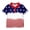 Red,Wht,Blue, variant on Boys American Flag Patriotic Short Sleeve Polo Shirt,Big Boys, Size 8