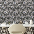 thumbnail image 2 of Ambesonne Nature Peel & Stick Wallpaper for Home, Art Botanical Floral Pattern, 13"x100", Charcoal Grey Pale Grey, 2 of 5