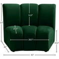 thumbnail image 3 of Meridian Furniture Infinity Green Velvet Modular Chair, 3 of 7