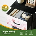 thumbnail image 5 of 4 Drawer Vertical Storage Dresser cherry blossoms this both laterally vertically to endless with Wood Top Fabric Pull Drawers, 5 of 8