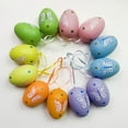 thumbnail image 3 of SDJMa 12 Pcs Easter Eggs Ornaments, 2.4" Colorful Foam Eggs Tree Hanging Decorations for Spring Easter Holiday Party Farmhouse Home Decor, 3 of 8