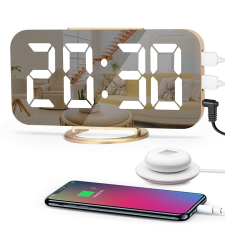 Digital LED Display USB Charging Alarm Clock,Dimming Features