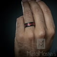 thumbnail image 3 of Metal Masters Mens Black Tungsten Red Dragon Ring Wedding Band Carbon Fiber Comfort-Fit 8mm 8.5, 3 of 8