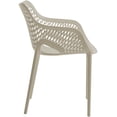 thumbnail image 6 of Meridian Furniture Mykonos Taupe Outdoor Patio Dining Chair (Set of 4), 6 of 8