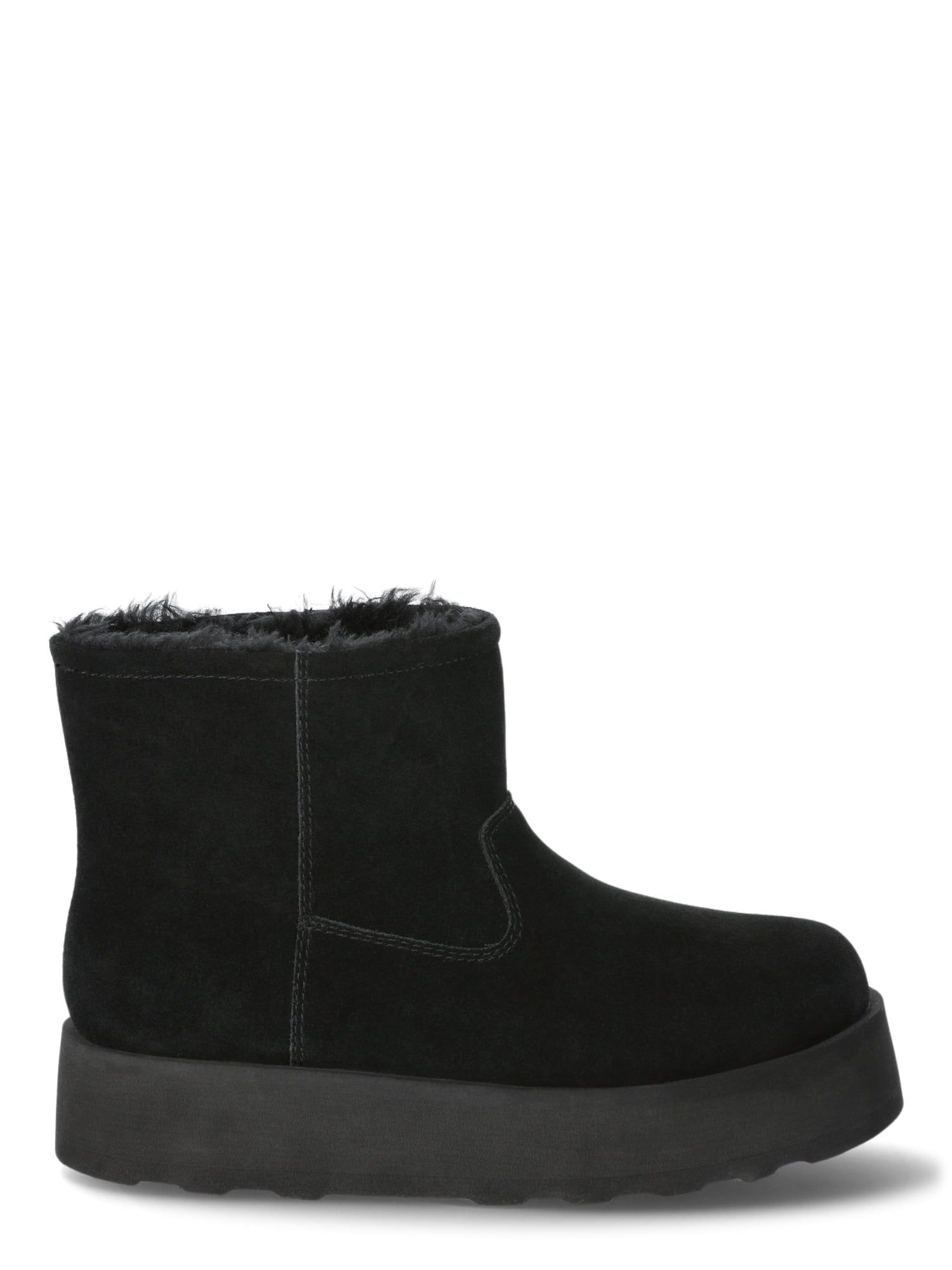 Time and Tru Women's Genuine Suede Platform Cozy Boots