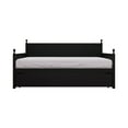 thumbnail image 5 of Castle Place Mid-Century Expandable Twin Size Wooden Daybed with Trundle, Black, 5 of 10