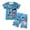 Blue, variant on WOYY Toddler Boys Pajamas Cartoon Print Short Sleeve T Shirt Shorts Kids Sleepwear Outfits