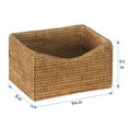 thumbnail image 4 of Kouboo La Jolla Rattan Organizing & Shelf Basket, Hand Woven Basket For Shelves, Foldable Cube Storage Baskets Bins, Pantry, Honey Brown, 4 of 4