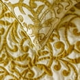thumbnail image 3 of The HomeCentric King / Queen / Twin Beige Gold Decorative Bed Runner Full 68"x18" Bed Runner WITHOUT Pillow Cover, Cut Velvet, Beaded Bed Scarf on Velvet fabric - Serene Symphony, 3 of 3