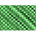 thumbnail image 1 of Ahgly Company Indoor Rectangle Checkered Emerald Green Modern Area Rugs, 2' x 4', 1 of 4