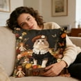 thumbnail image 5 of Yunuuuoa 2 Packs Decorative Cat Pillow Cover Polyester Short Plush Sofa Throw Cushion Case - Cute Pet Cat Series Soft Fabric Home Decor Accent for Living Room Bedroom Chair, 5 of 6