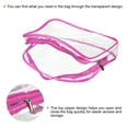 thumbnail image 4 of Uxcell M Size Clear PVC Toiletry Bag Makeup Cosmetic Pouch with Zipper, Rose Red 2 Pack, 4 of 6