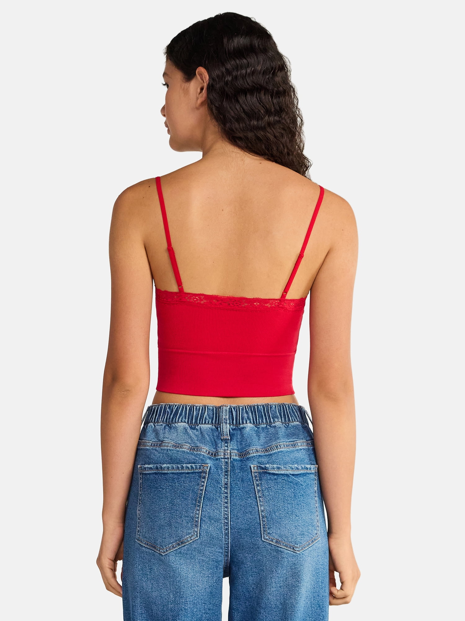No Boundaries Lace Trim Cami Tank, Women's