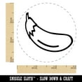 thumbnail image 2 of Eggplant Outline Self-Inking Rubber Stamp Ink Stamper - Yellow Ink - Small 3/4 Inch, 2 of 7