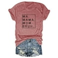 thumbnail image 1 of Camiseta holgada de manga corta con estampado de letras MA Mama Mom Bruh: estampado de letras moderno, cómoda y casual., 1 of 3