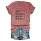 thumbnail image 1 of Camiseta holgada de manga corta con estampado de letras MA Mama Mom Bruh: estampado de letras moderno, cómoda y casual., 1 of 3
